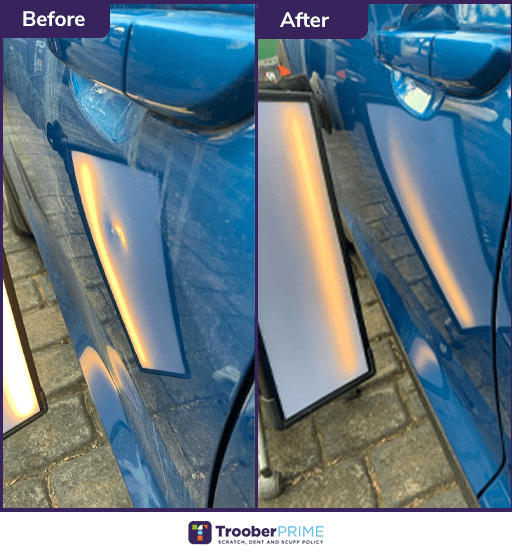 car dent repair result